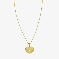 Womens 14K Gold Heart Inch Pendant Necklace