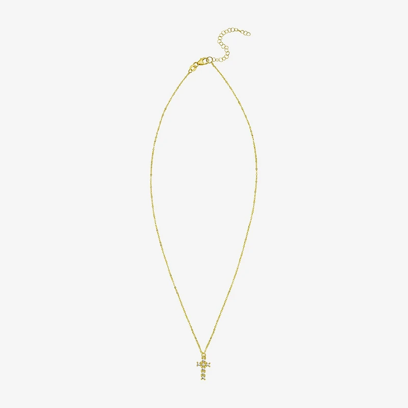 Cross Unisex Adult 14K Gold Cross 18 Inch Pendant Necklace