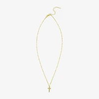 Cross Unisex Adult 14K Gold Cross 18 Inch Pendant Necklace