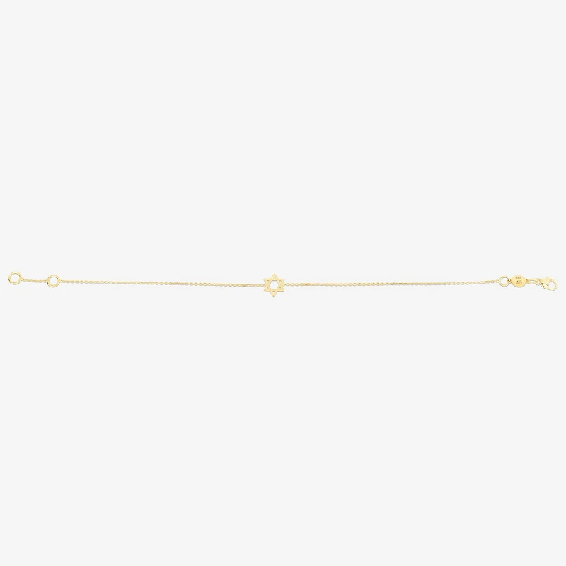 Star Of David Womens 14K Gold Star 18 Inch Pendant Necklace