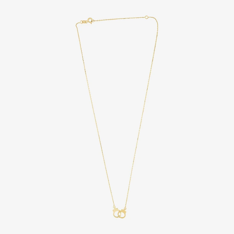 Gold Addiction Womens 14K Gold 18 Inch Pendant Necklace