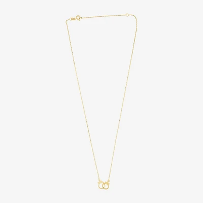 Gold Addiction Womens 14K Gold 18 Inch Pendant Necklace