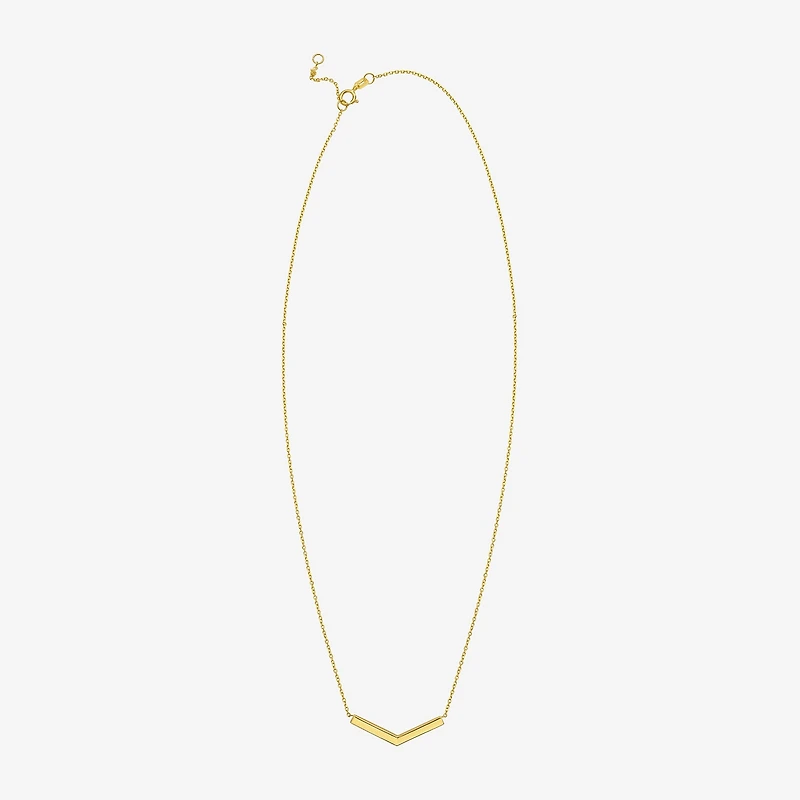 Gold Addiction Unisex Adult 14K Gold 18 Inch Chevron Necklace