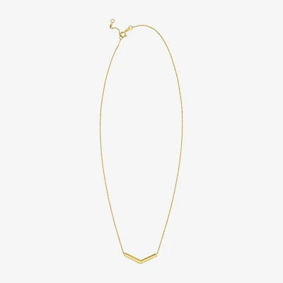Gold Addiction Unisex Adult 14K Gold 18 Inch Chevron Necklace