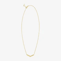Gold Addiction Unisex Adult 14K Gold 18 Inch Chevron Necklace