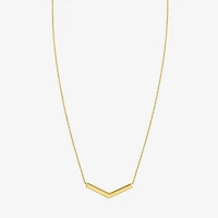Gold Addiction Unisex Adult 14K Gold 18 Inch Chevron Necklace