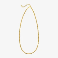 Unisex Adult 14K Gold 18 Inch Bead Chain Necklace