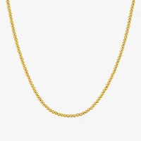 Unisex Adult 14K Gold 18 Inch Bead Chain Necklace