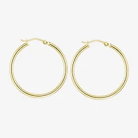 Womens 14K Gold 30mm Hoop Earrings