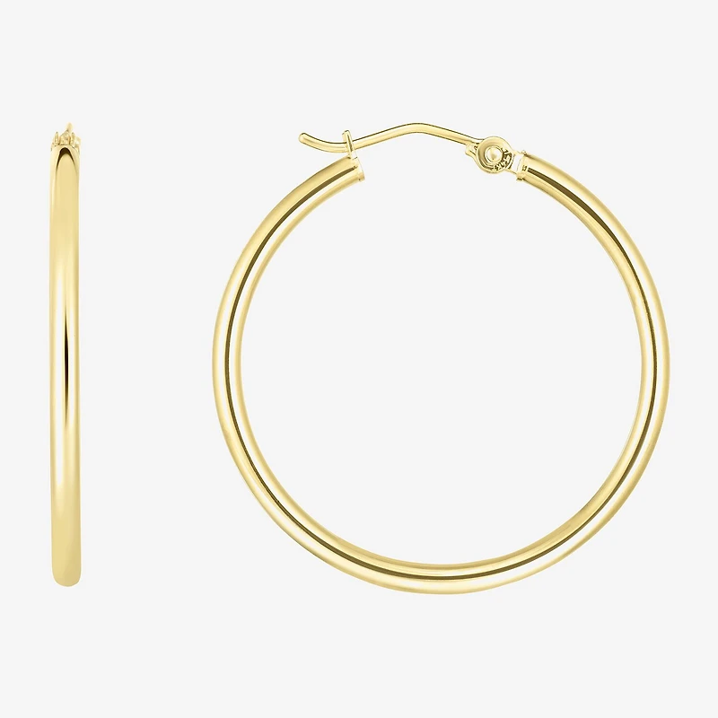 Womens 14K Gold 30mm Hoop Earrings