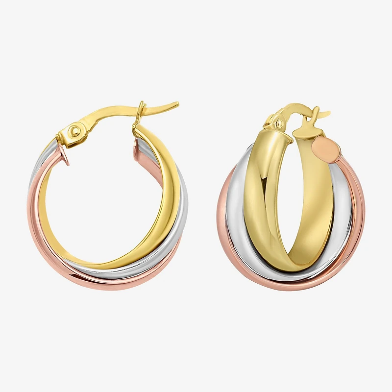 Womens 14K Gold 20mm Hoop Earrings