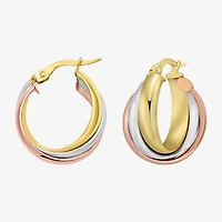 Womens 14K Gold 20mm Hoop Earrings