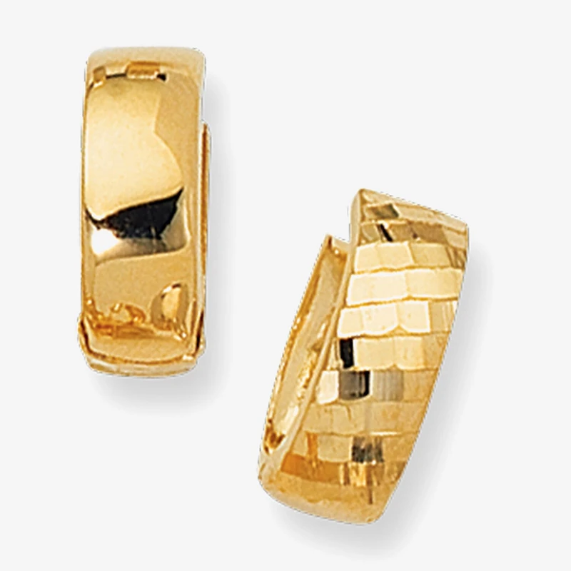 Womens 14K Gold 5mm Hoop Earrings