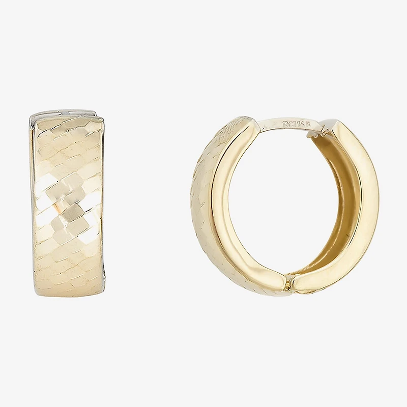 Womens 14K Gold 5mm Hoop Earrings