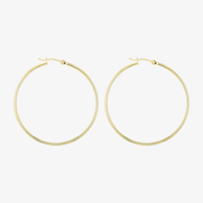 Womens 14K Gold 45mm Hoop Earrings