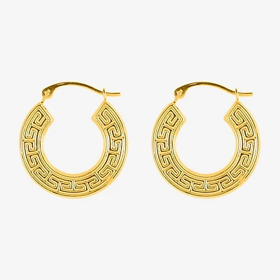 Womens 14K Gold 11mm Hoop Earrings