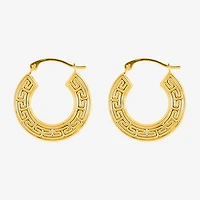Womens 14K Gold 11mm Hoop Earrings