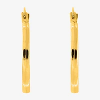 Womens 14K Gold 11mm Hoop Earrings