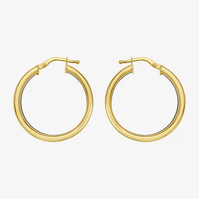 Womens 14K Gold 27mm Hoop Earrings