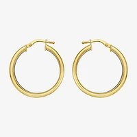 Womens 14K Gold 27mm Hoop Earrings