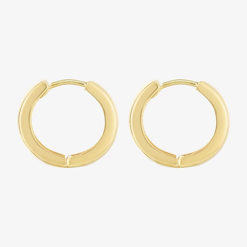 Womens 14K Gold 14.5mm Hoop Earrings
