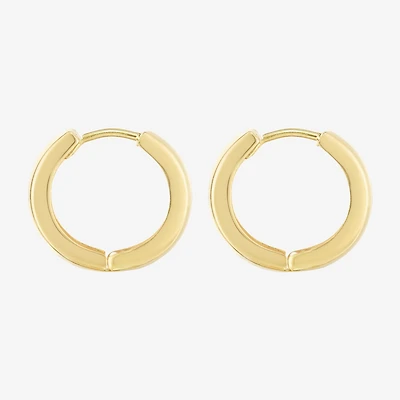 Womens 14K Gold 14.5mm Hoop Earrings