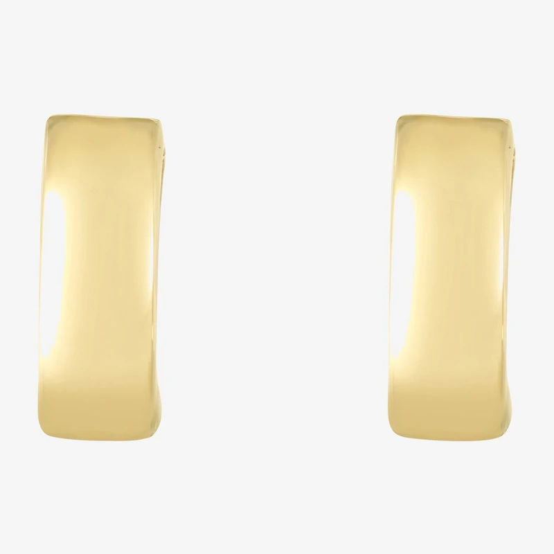 Womens 14K Gold 14.5mm Hoop Earrings