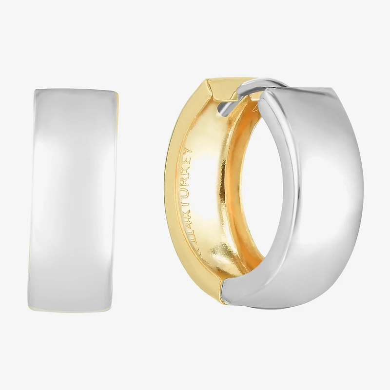 Womens 14K Gold 14.5mm Hoop Earrings