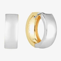 Womens 14K Gold 14.5mm Hoop Earrings