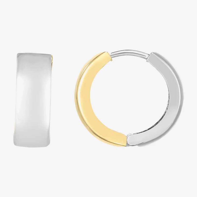 Womens 14K Gold 14.5mm Hoop Earrings