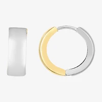 Womens 14K Gold 14.5mm Hoop Earrings