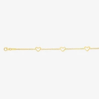 Girls 14K Gold 6 Inch Cable Chain Bracelet