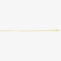 Womens 14K Gold 10 Inch Paperclip Ankle Bracelet