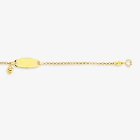 Girls 14K Gold 6 Inch Cable Chain Bracelet