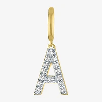Charmed by Diamond Addiction 1/10 CT. T.W. Initials (G-H / Si2-I1) White 14K Gold Over Silver Charm
