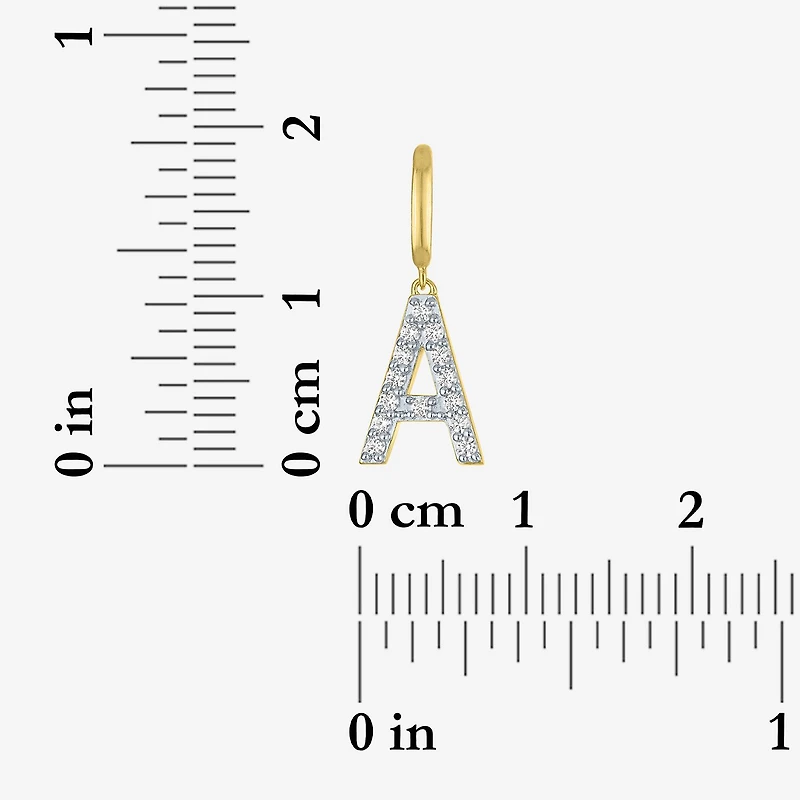Charmed by Diamond Addiction 1/10 CT. T.W. Initials (G-H / Si2-I1) White 14K Gold Over Silver Charm