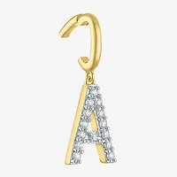 Charmed by Diamond Addiction 1/10 CT. T.W. Initials (G-H / Si2-I1) White 14K Gold Over Silver Charm
