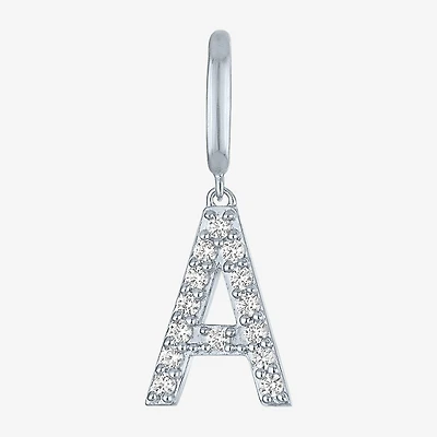 Charmed by Diamond Addiction Initials (G-H / Si2-I1) Womens 1/10 CT. T.W. Lab Grown White Sterling Silver Pendant