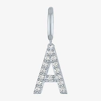Charmed by Diamond Addiction Initials (G-H / Si2-I1) Womens 1/10 CT. T.W. Lab Grown White Sterling Silver Pendant
