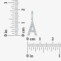 Charmed by Diamond Addiction Initials (G-H / Si2-I1) Womens 1/10 CT. T.W. Lab Grown White Sterling Silver Pendant