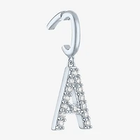 Charmed by Diamond Addiction Initials (G-H / Si2-I1) Womens 1/10 CT. T.W. Lab Grown White Sterling Silver Pendant