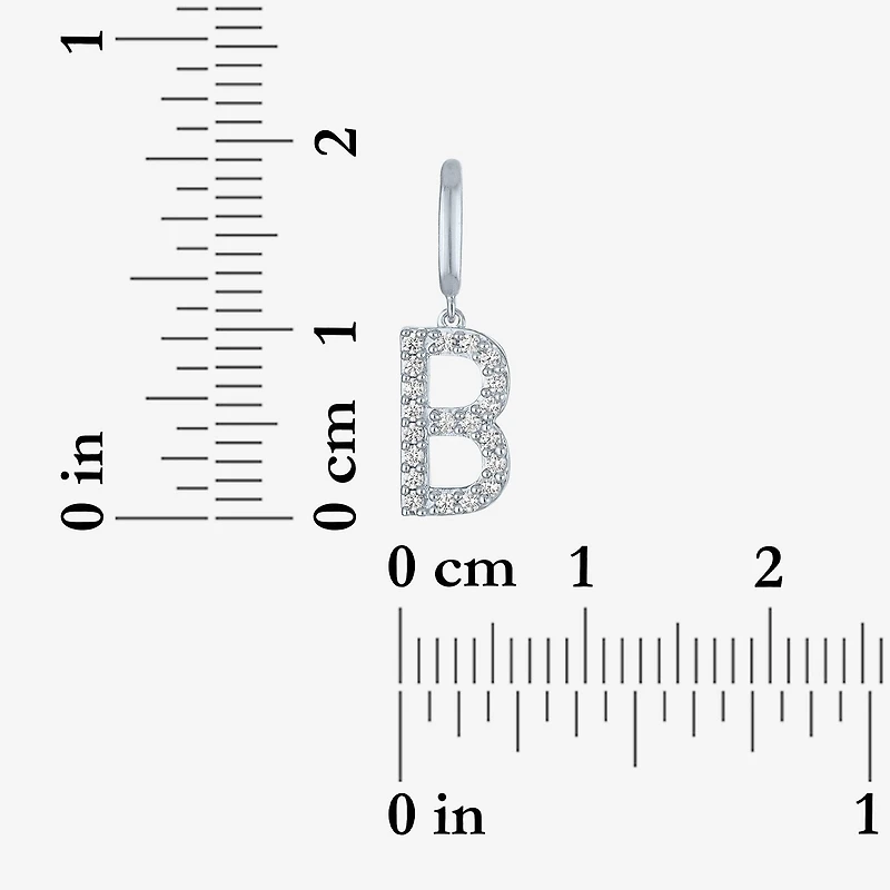 Charmed by Diamond Addiction Initials (G-H / Si2-I1) Womens 1/10 CT. T.W. Lab Grown White Sterling Silver Pendant