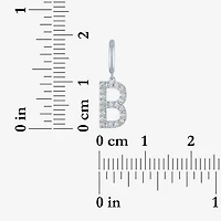 Charmed by Diamond Addiction Initials (G-H / Si2-I1) Womens 1/10 CT. T.W. Lab Grown White Sterling Silver Pendant