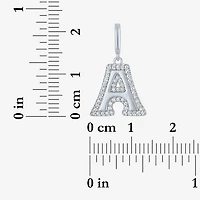 Charmed by Diamond Addiction Initial (G-H / Si2-I1) Womens 1/7 CT. T.W. Lab Grown White Sterling Silver Pendant