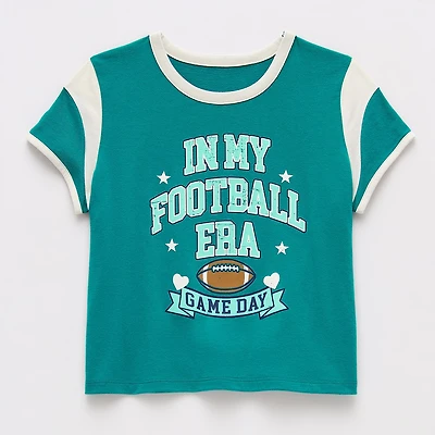 Thereabouts Little & Big Kid Girls Crew Neck Short Sleeve Regular Fit Graphic T-Shirt