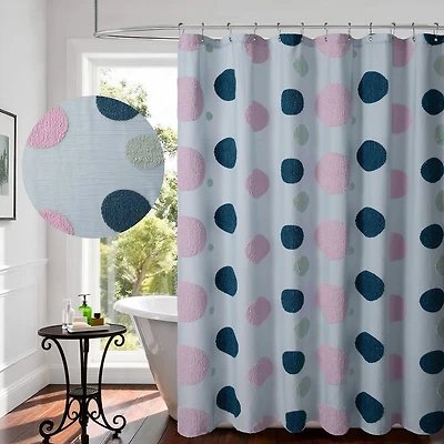 Awesome Home™ Tufted Circle Shower Curtain