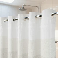 Awesome Home™ No Hook Ombre Waffle Snap-In Liner Shower Curtain