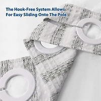 Awesome Home™ No Hook Plaid Waffle Snap-In Liner Shower Curtain