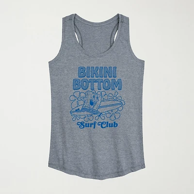 Womens Crew Neck Sleeveless Spongebob Tank Top