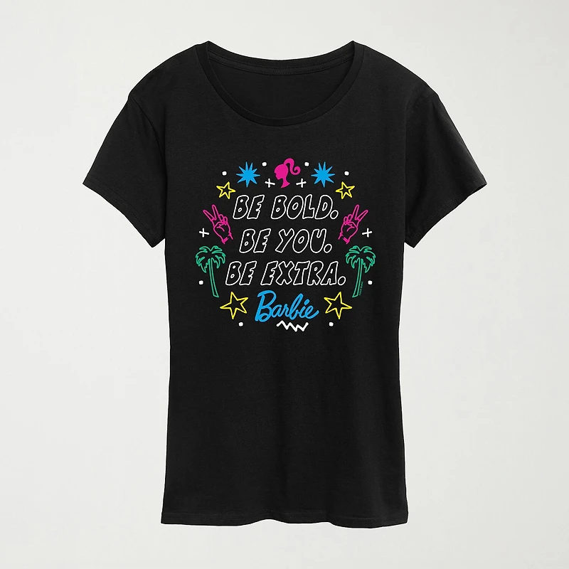 Womens Crew Neck Short Sleeve Regular Fit Barbie Graphic T-Shirt